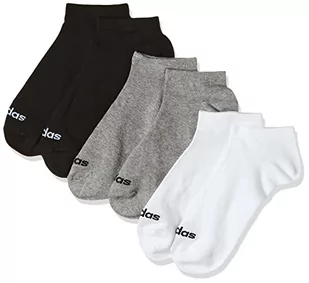 adidas, Zestaw Di 3 Paia Di Calze Basse, skarpetki, średni szary/biały/czarny, XL, unisex, dla dorosłych - Skarpetki męskie - miniaturka - grafika 1