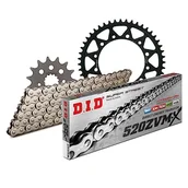 Części motocyklowe - Zestaw łańcuchów DID stal 520ZVM-X / 110 nitowy zamek do Honda NX Dominator 650 ccm rok prod. 1991-1994 - miniaturka - grafika 1