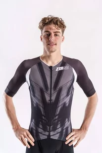 ZEROD Koszulka triathlonowa męska RACER TT SINGLET Black Vivacity - Koszulki sportowe męskie - miniaturka - grafika 2