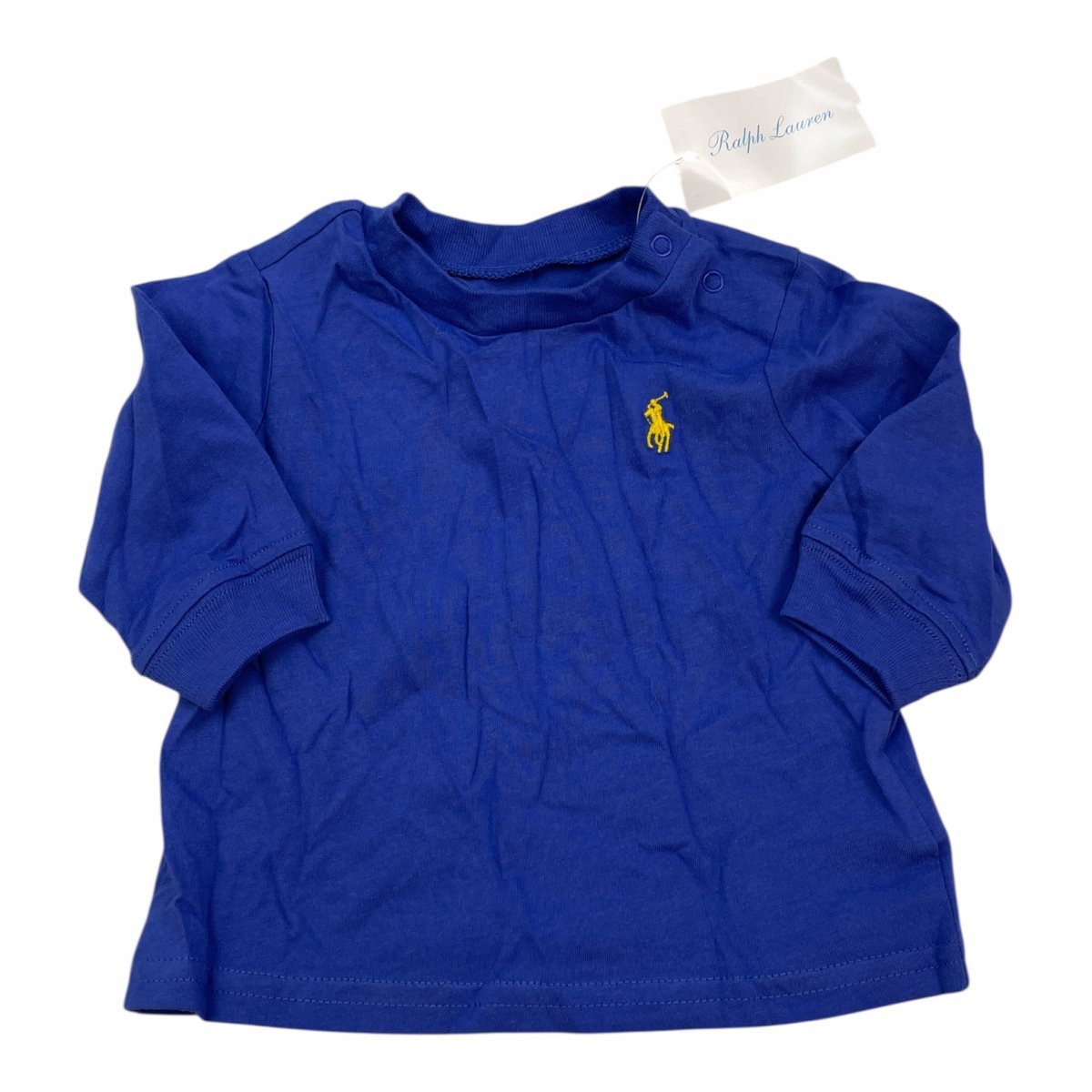 Ralph Lauren bluzka niemowlęca EU56 3M niebieska długi rękaw