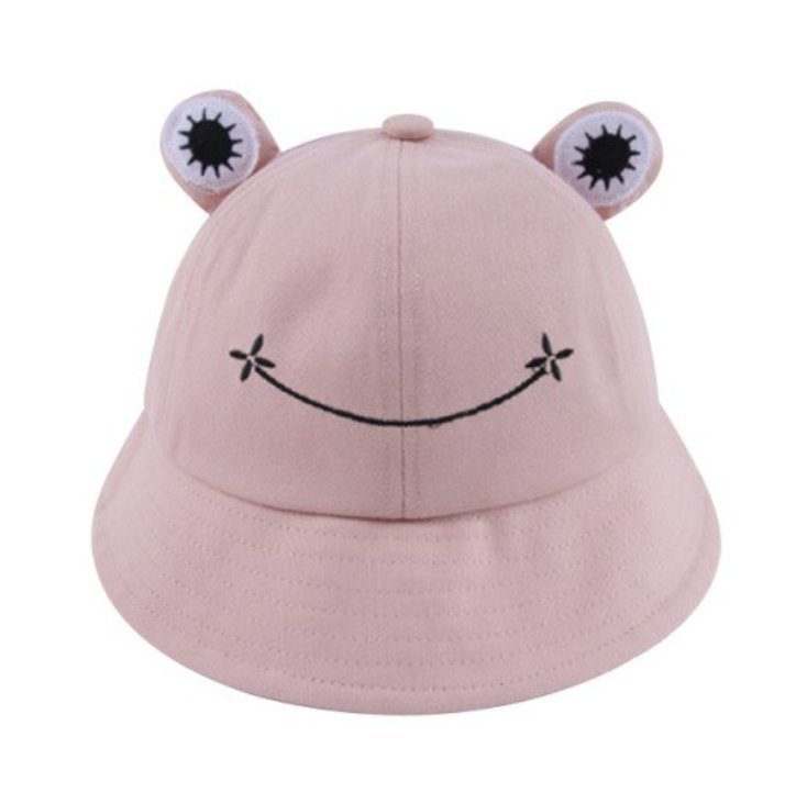 Bucket hat czapka kapelusz rybacki letni dziecięcy wygodny żabka różowy
