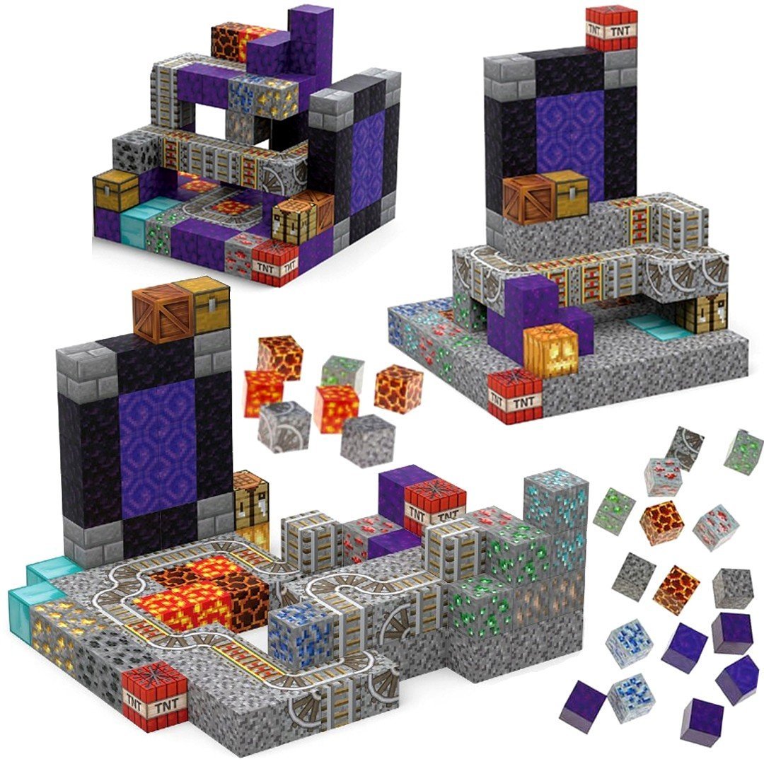 Klocki Magnetyczne Pixele 3D Sześciany Konstrukcyjne Budowlane 100szt