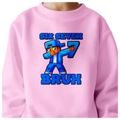 Bluzy dla dziewczynek - BLUZA DZIECIĘCA 67 SIX SEVEN BRUH DLA CHŁOPCA DZIEWCZYNKI 146-152 - miniaturka - grafika 1
