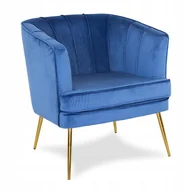 Fotele - Fotel kubełkowy klubowy muszelka Welur F109BL - miniaturka - grafika 1