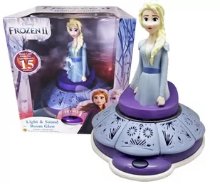 Lampka Nocna 3D Kraina Lodu Elsa 29Cm Dźwięk Kids - Lampy stojące - miniaturka - grafika 1