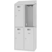 Szafki BHP - Szafka metalowa MSUS 422 V z gniazdkiem elektrycznym i wieszakami - miniaturka - grafika 1