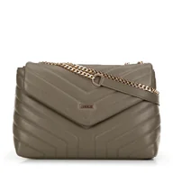 Torebki damskie - Damska crossbody na łańcuszku z ekoskóry zielona - miniaturka - grafika 1