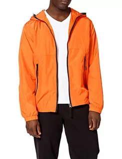 Kurtki męskie - Urban Classics Męska kurtka nylonowa Crepe Windbreaker przejściowa dla mężczyzn, wykonana z lekkiego materiału Crepe w 2 kolorach, S - XXL, mandarynka, XXL - grafika 1