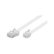 Kable - Goobay R ohne Kennzeichnung TEL 6P4C-8P4C RJ11-RJ45 1000 WHITE 10m 4040849930591 - miniaturka - grafika 1