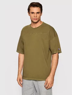Koszulki męskie - Champion T-Shirt 216492 Zielony Loose Fit - grafika 1