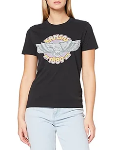 Lee Damska koszulka Slim Logo Tee T-Shirt, Washed Black, L - Koszulki i topy damskie - miniaturka - grafika 1