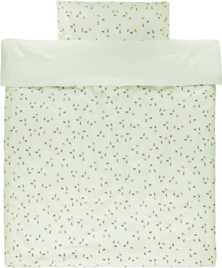 Trixie pościel dziecięca bawełna organiczna zielona 100x140 motyw roślinny