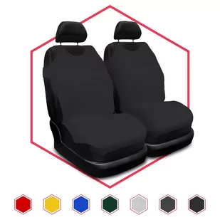 Uniwersalne koszulki samochodowe przód 1+1 T-SHIRT czarne - Pokrowce na fotele - miniaturka - grafika 1
