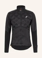 Kurtki i kamizelki sportowe męskie - Asics Hybrydowa Kurtka Do Biegania Road Winter schwarz - ASICS - miniaturka - grafika 1