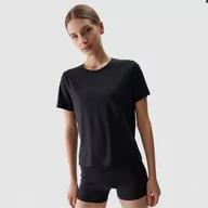Koszulki sportowe damskie - Damska koszulka treningowa 4F 4FRSS24TFTSF1175 - czarna - miniaturka - grafika 1