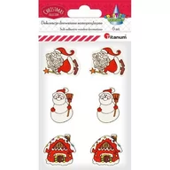 Pasmanteria - Dekoracje drewniane samoprzylepne 6 szt piernikowy domek Titanum Christmas - miniaturka - grafika 1