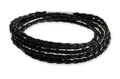 Bransoletki - Bransoletka Pleciona Czarna Z Magnesami - miniaturka - grafika 1