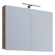 Szafki łazienkowe - VCB1 szafka łazienkowa z lustrem szafka z lustrem 60 cm z oświetleniem,Replika dąb sonoma. - miniaturka - grafika 1