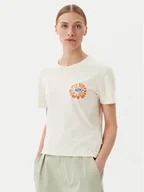 Koszulki i topy damskie - Quiksilver T-Shirt EQWZT03181 Beżowy Relaxed Fit - miniaturka - grafika 1