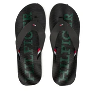 Klapki i japonki męskie - Japonki Tommy Hilfiger Massage Beach Sandal FM0FM05443 Czarny - miniaturka - grafika 1