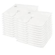 Kosmetyczne akcesoria jednorazowe - Podkład na zagłówek typu rogal duży 33cm x 40cm biały włóknina 50szt x 20op - miniaturka - grafika 1