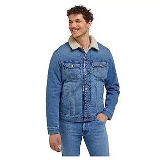 Kurtki męskie - Lee Kurtka męska Sherpa Denim, niebieski (True Blue), XXL - grafika 1