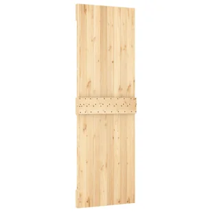 Drzwi przesuwne z osprzętem, 70x210 cm, lite drewno sosnowe 8721012082625 - Drzwi wewnętrzne - miniaturka - grafika 6