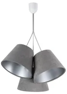 Lampy sufitowe - Szaro-srebrna lampa wisząca stożki Cajyf - miniaturka - grafika 1