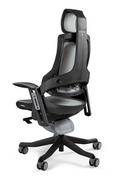 Fotele i krzesła biurowe - Unique Wau fotel biurowy czarny/siatka olive W-609-B-NW46 - miniaturka - grafika 1