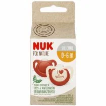 Nuk Smoczek uspokajający silikonowy 0-6m For Nature 10730763 2 szt. - Smoczki uspokajające - miniaturka - grafika 1