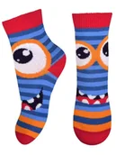 Skarpetki dla dzieci - Chłopięce skarpetki bawełniane niebiesko-czerwone Milusie - MILUSIE - miniaturka - grafika 1