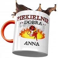 Kubki - Kubek Pomarańczowy Dla Anny Przyjaciółki Prezent z Nadrukiem ze Zdjęciem+ Opakowanie na prezent (wzór 01) - miniaturka - grafika 1