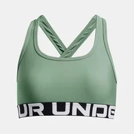 Biustonosze - Under Armour Biustonosz G Crossback - zielony krzemionkowy / / biały - YLG - miniaturka - grafika 1