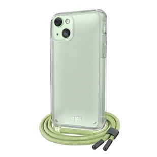 SBS Neck Strap - Etui na telefon komórkowy Apple iPhone 13 Elastyczny łańcuszek z TPU - Przezroczysty / Zielony - Etui i futerały do telefonów - miniaturka - grafika 1