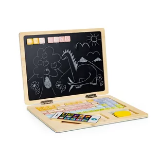 Tablica edukacyjna magnetyczna laptop litery cyfry ECOTOYS - Zabawki interaktywne dla dzieci - miniaturka - grafika 2