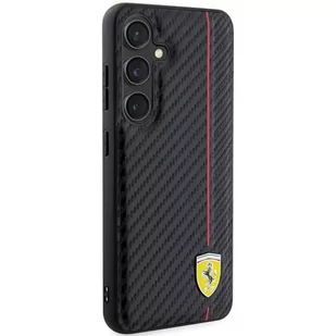 Ferrari FEHCS24MN3DUR S24+ S926 czarny/black hardcase Carbon Printed Line - Etui i futerały do telefonów - miniaturka - grafika 3