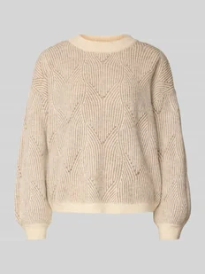 Sweter o kroju comfort fit z dzianiny z dodatkiem wełny model ‘JENNA’ - Swetry damskie - miniaturka - grafika 1