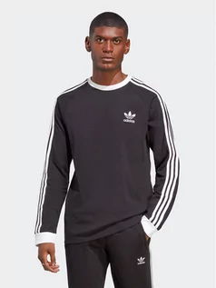 Koszulki sportowe męskie - adidas Longsleeve Adicolor Classics 3-Stripes Long-Sleeve Top IA4877 Czarny Slim Fit - grafika 1
