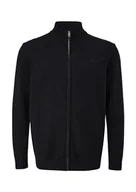 Kurtki męskie - s.Oliver Sales GmbH & Co. KG/s.Oliver Męska kurtka z dzianiny ze stójką i kołnierzem, czarny, 5XL - miniaturka - grafika 1