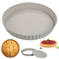 Formy do ciast - BLACHA FORMA DO TARTY Ø25cm Z WYJMOWANYM DNEM KINGHOFF KH-1969 - miniaturka - grafika 1