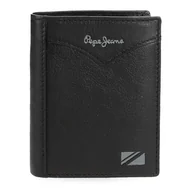 Portfele - Pepe Jeans Pionowa kurtka Portfel z portmonetką Czarny 8,5x10,5x1 cm Skóra by Joumma Bags, Czarny (Black), Talla única, Pionowy portfel z portfelem - miniaturka - grafika 1
