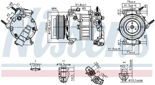 Sprężarka, klimatyzacja Nissens 890589 - Akcesoria do klimatyzacji i ogrzewania - miniaturka - grafika 1