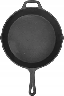 PATELNIA ŻELIWNA DUŻA 26cm INDUKCJA OGNISKO GRILL GAZ TALERZ ŻELIWNY - Patelnie - miniaturka - grafika 1
