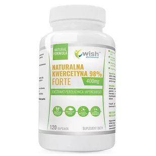 Wish Naturalna Kwercetyna 98% Forte 400mg 120caps - Witaminy i minerały dla sportowców - miniaturka - grafika 1