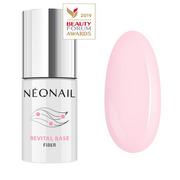 Lakiery hybrydowe - NeoNail Baza hybrydowa Revital Base Fiber Rosy Blush 7,2 ml - miniaturka - grafika 1