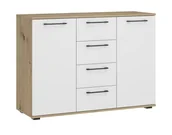 Komody - Komoda FLEX KM-2 dąb artisan/biały z szufladami - miniaturka - grafika 1