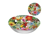 Dekoracje i nakrycia stołu na imprezę - Miseczka hawajska Tropikalne Ptaki - 32 cm - 1 szt. - miniaturka - grafika 1