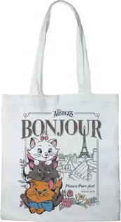 Torebki damskie - Disney Aristutato's Tote Bag, referencja: BWDARISBB005, biały, 38 x 40 cm - grafika 1