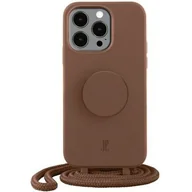 Etui i futerały do telefonów - Just Elegance Etui PopGrip do Apple iPhone 13 Pro Max Brązowy - miniaturka - grafika 1