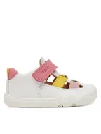 Buty dla dziewczynek - Geox Sneakersy B Steppieup B5563A 00085 C1364 Biały - miniaturka - grafika 1